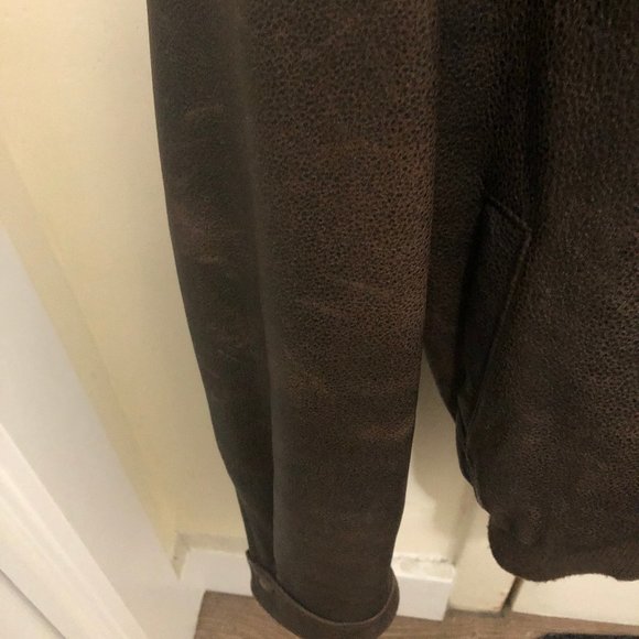 Roots Leather Bomber Jacket - Picture 4 of 8